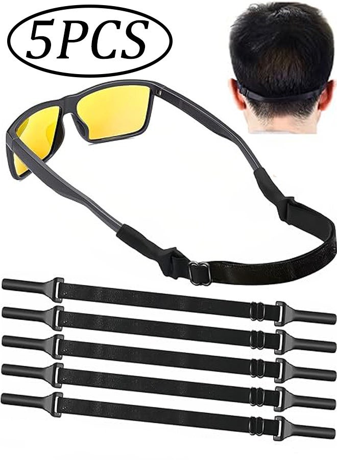 5 Pcs Adjustable Universal Glasses Straps Durable Non- Slip Eyewear Retainers for Sports Outdoor Activities Travel Beach Hiking Fits Sunglasses Reading Glasses for Men Women Kids - Image 1